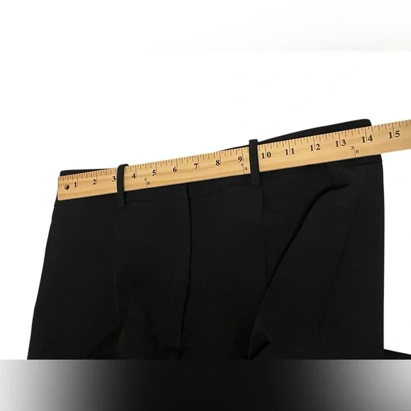 Milly Wide Leg Black Dress Pants 4 Made in USA Italian Fabric Career 30" Inseam - Picture 9 of 15